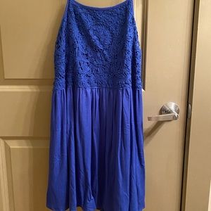 Cobalt Blue Lace Linen Sundress